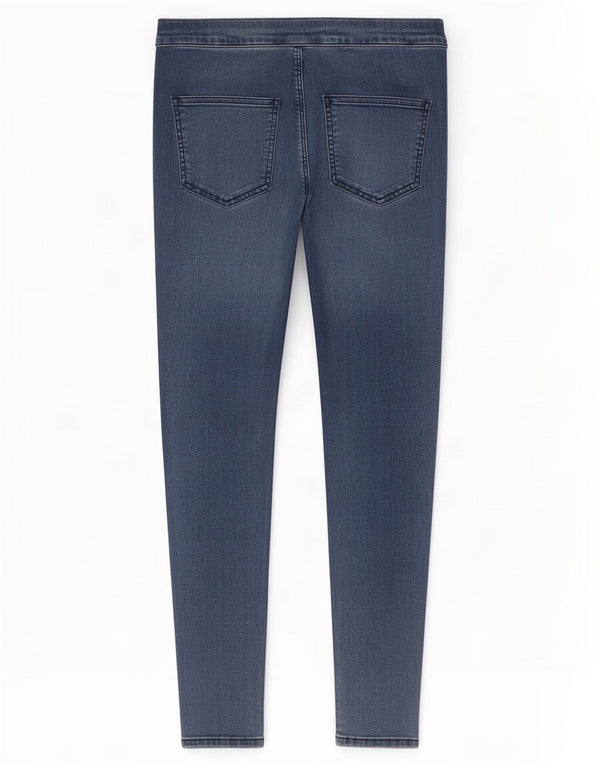 Topshop feminino Joni Crop jeans skinny desgastado W30 L25 algodão azul