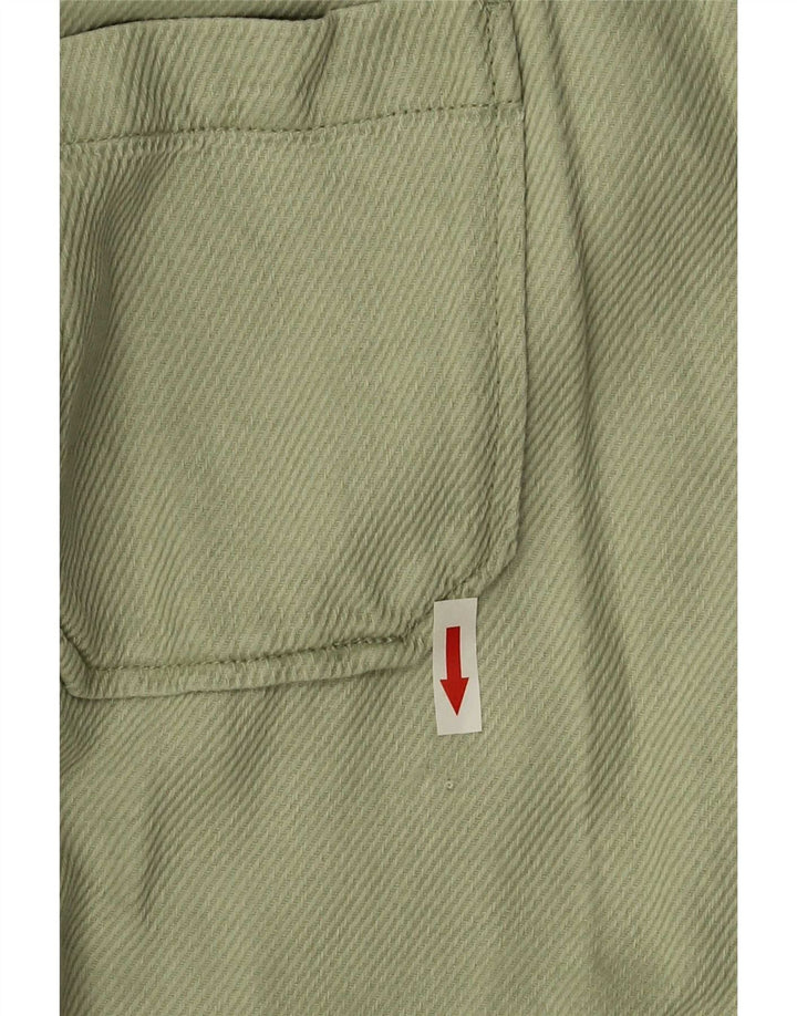 Zara Womens Oversized Bomber Jacket UK 10 pequeno algodão verde