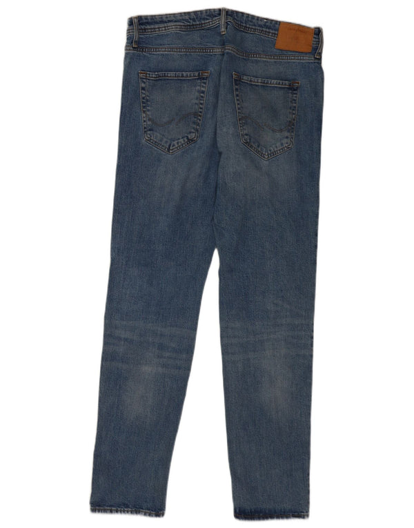 Jack & Jones Mens Slim Jeans W34 L34 Azul Algodão