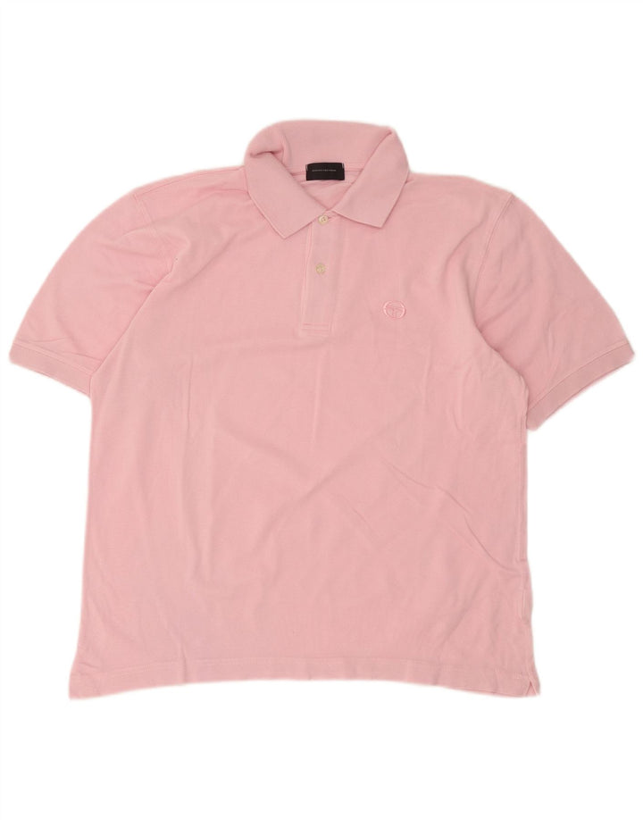 Camisa polo masculina Sergio Tacchini rosa médio