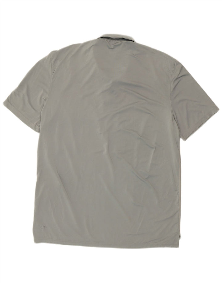 Camisa pólo gráfica PUMA Boys 13-14 anos listrada cinza