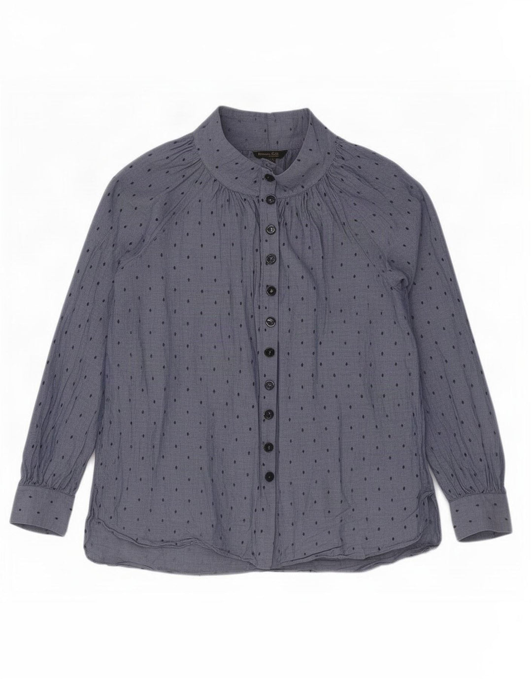 Blusa feminina Massimo Dutti EU 40 algodão geométrico azul médio