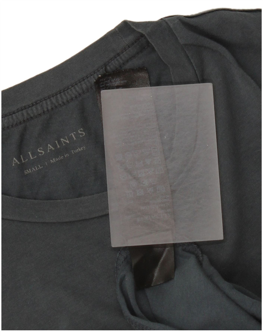 Camiseta masculina All Saints Top pequeno algodão cinza