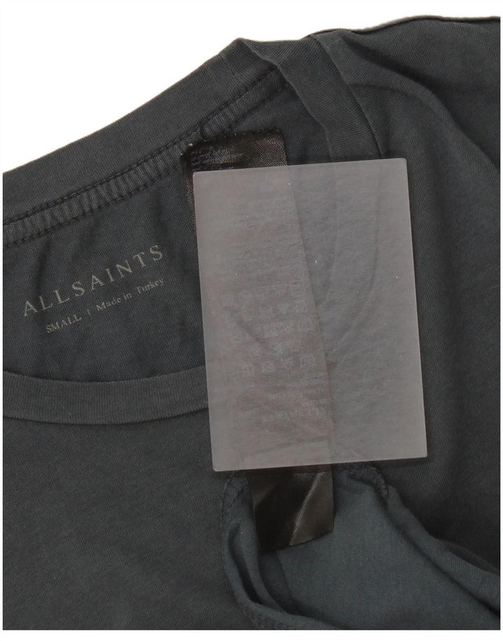Camiseta masculina All Saints Top pequeno algodão cinza