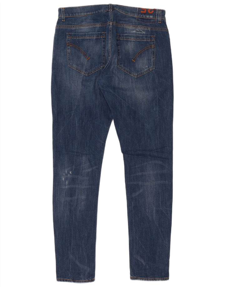 Dondup Jeans masculino desgastado slim W35 L33 algodão azul
