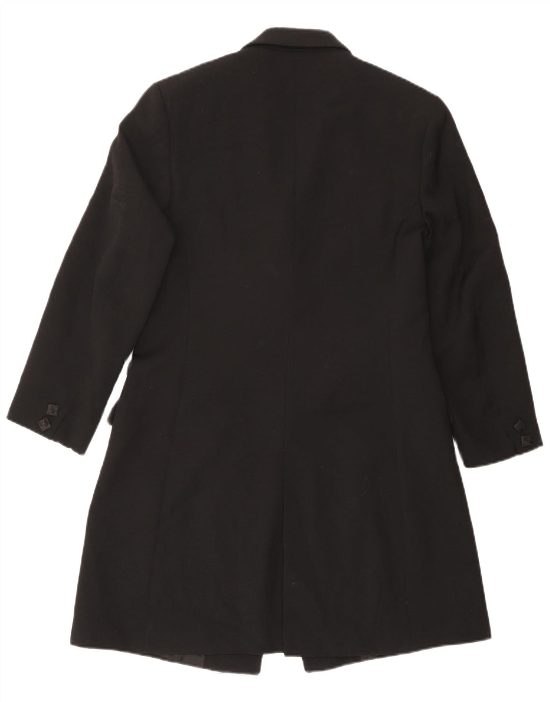 Jaqueta Blazer Feminina Vintage Longline 4 Botões Reino Unido 14 Médio Preto