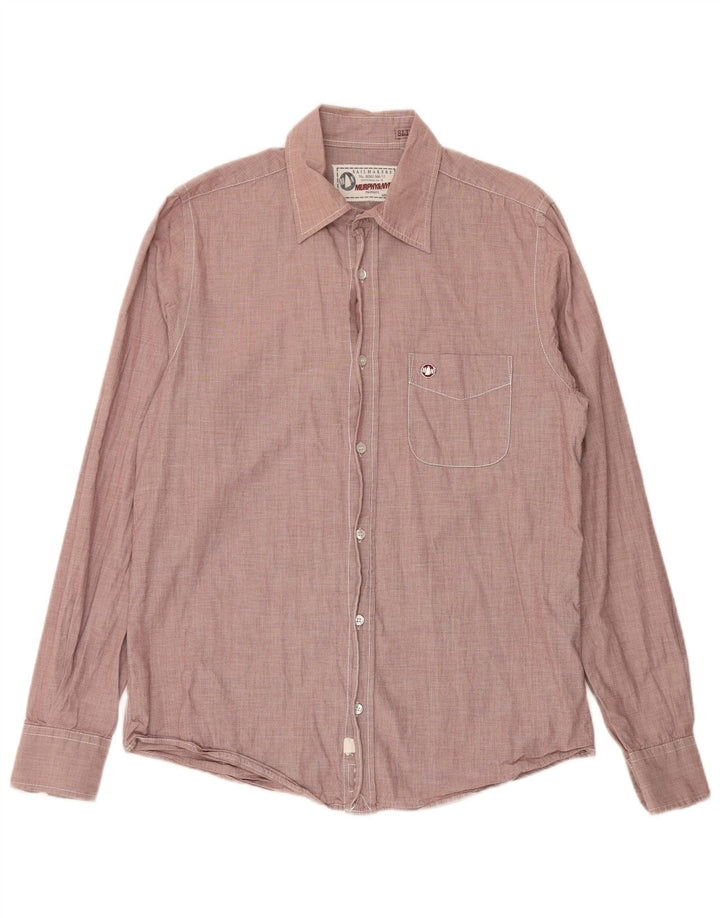 Camisa masculina MURPHY & NYE Sailmakers Slim Fit grande rosa