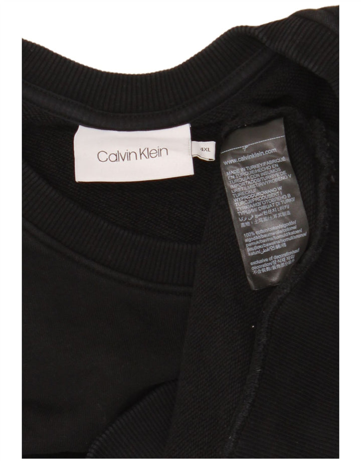 Calvin Klein moletom gráfico masculino jumper 4XL algodão preto