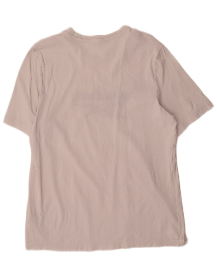 Camiseta gráfica masculina Reebok Top pequeno algodão branco