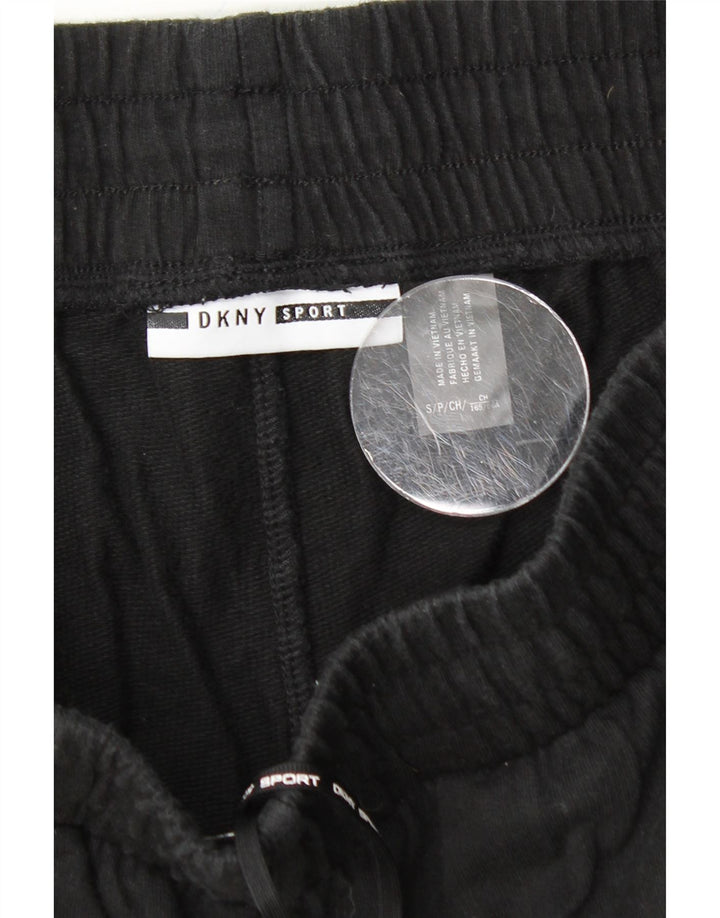 DKNY Mens Graphic Tracksuit Trousers Joggers Small  Black Cotton