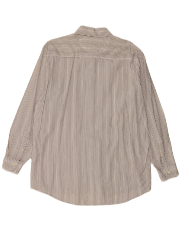 Camisa masculina Levi's grande algodão listrado cinza