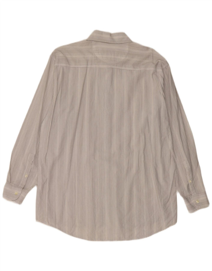 Camisa masculina Levi's grande algodão listrado cinza