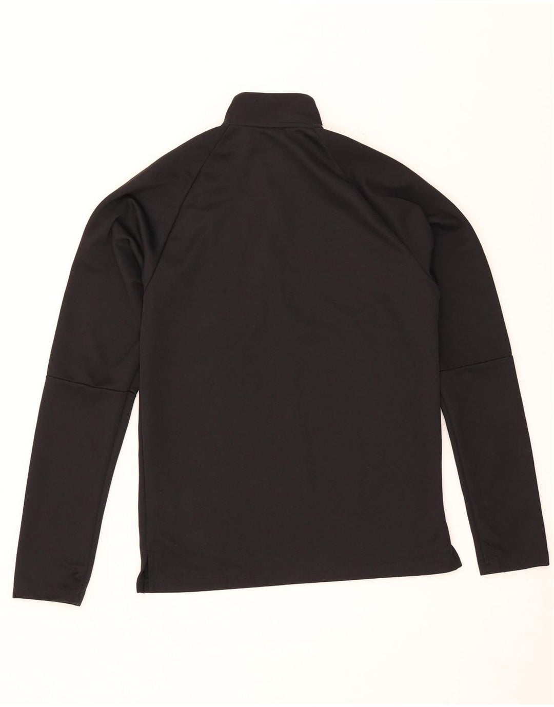 Adidas Mens Climalite Zip Neck Pullover Treino Top Pequeno Poliéster Preto