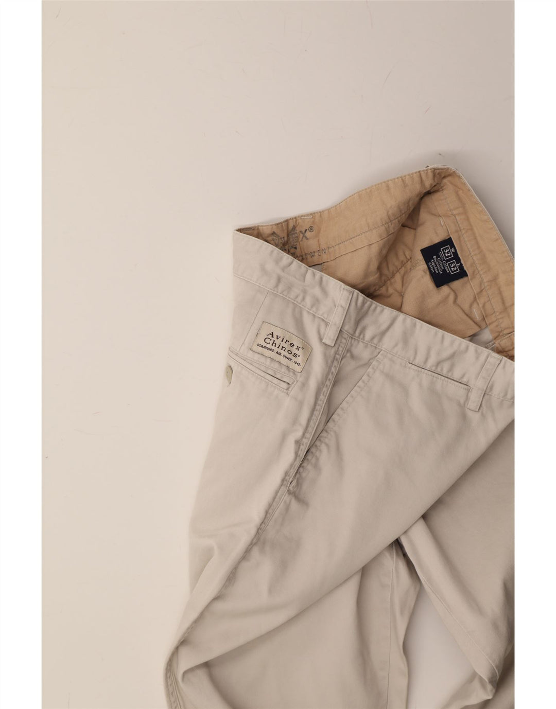 AVIREX Mens Straight Chino Trousers W32 L22 Grey Cotton Vintage Avirex and Second-Hand Avirex from Messina Hembry 