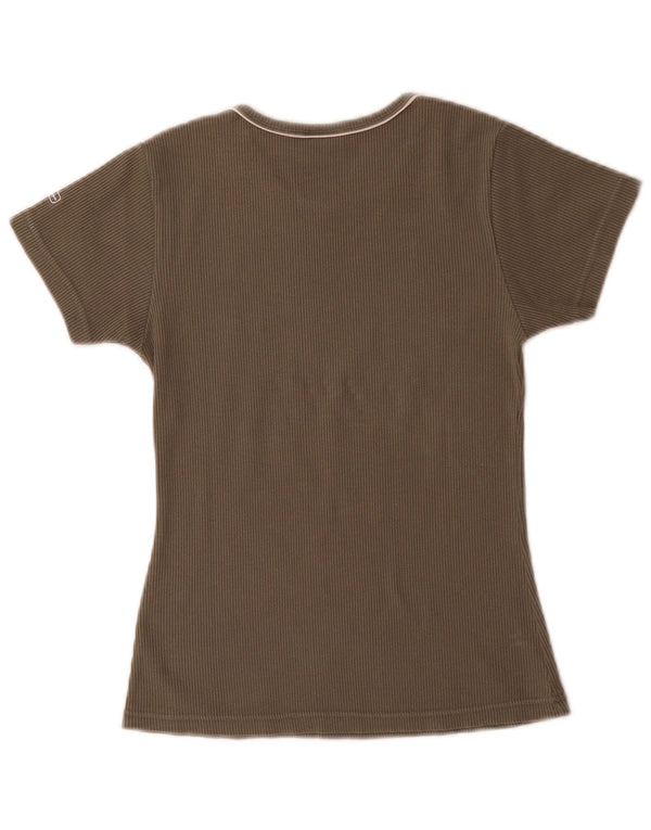Camiseta feminina Champion UK 12 algodão cáqui médio