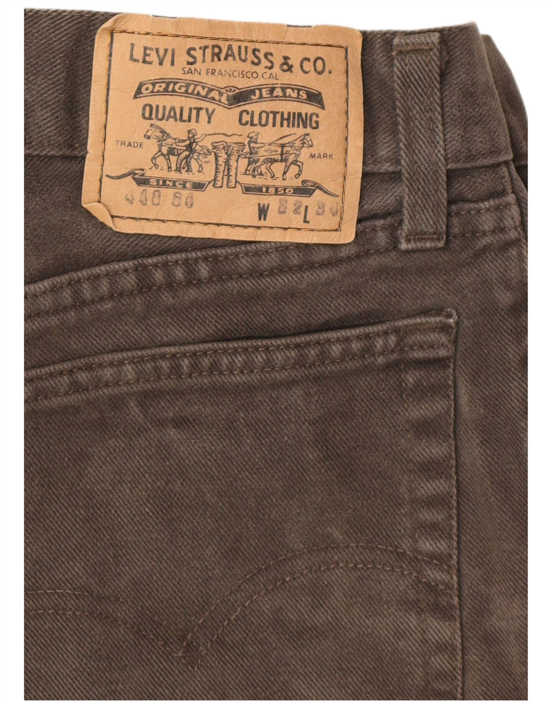 Jeans retos masculinos LEVI'S W32 L34 algodão cinza