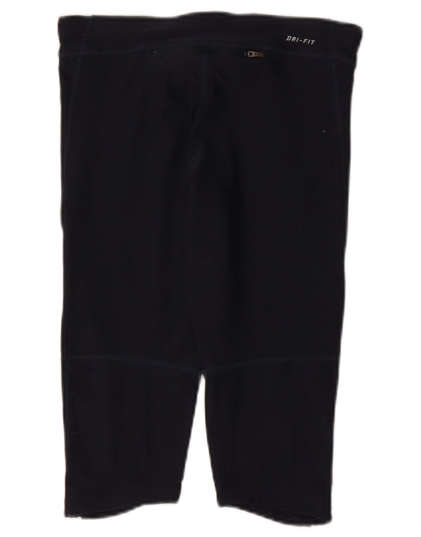 Nike Womens Capri Leggings UK 10 Pequeno Azul Marinho Poliéster Esportes