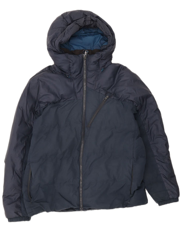 Jaqueta masculina acolchoada com capuz Timberland UK 42 XL azul marinho nylon