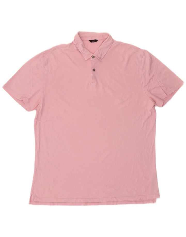 Camisa polo masculina Massimo Dutti 2XL algodão rosa