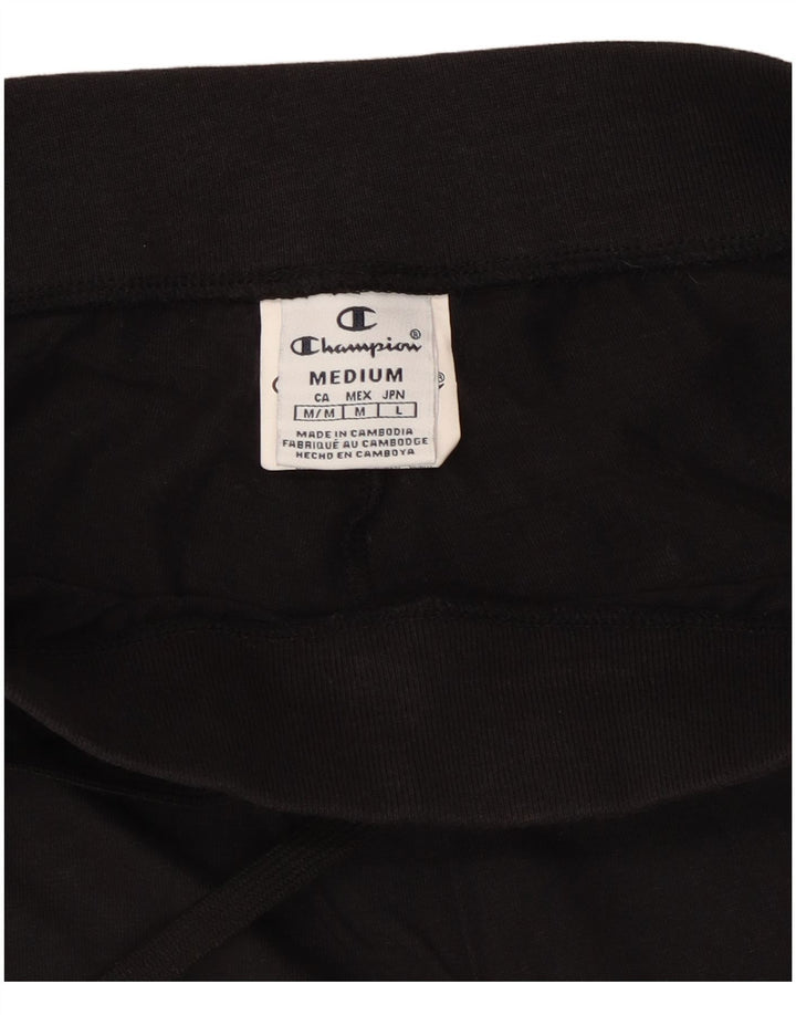 Shorts esportivos femininos Champion UK 12 médio algodão preto