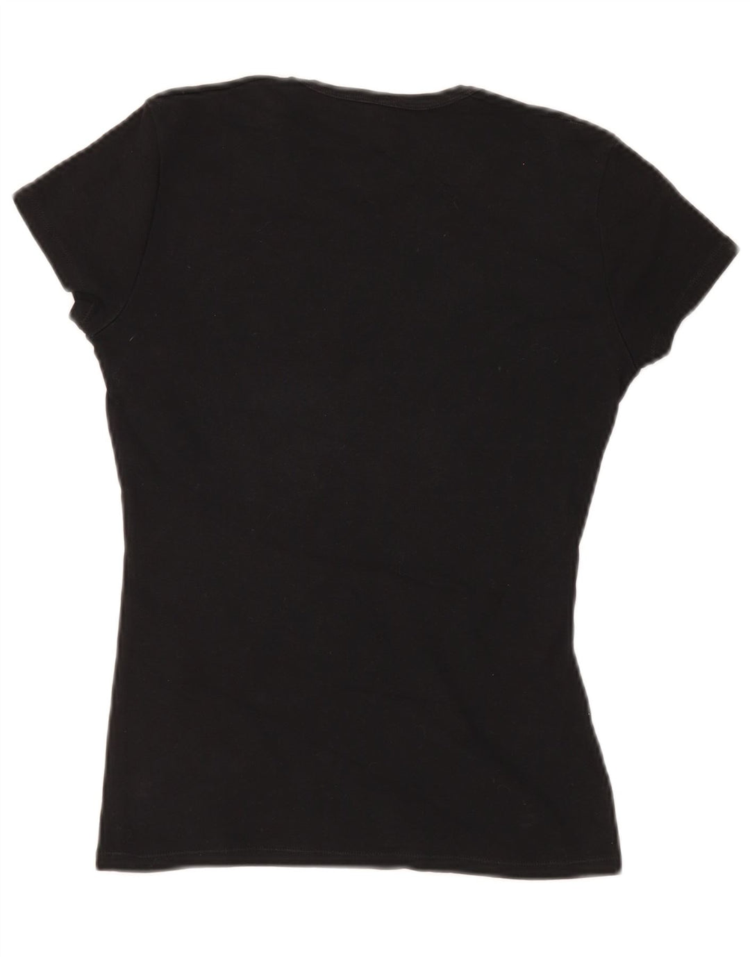 Camiseta feminina gráfica BENETTON UK 8 pequena preta