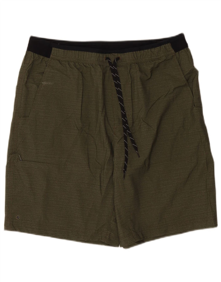 Columbia Mens Sport Shorts Medium Khaki Colourblock Poliéster