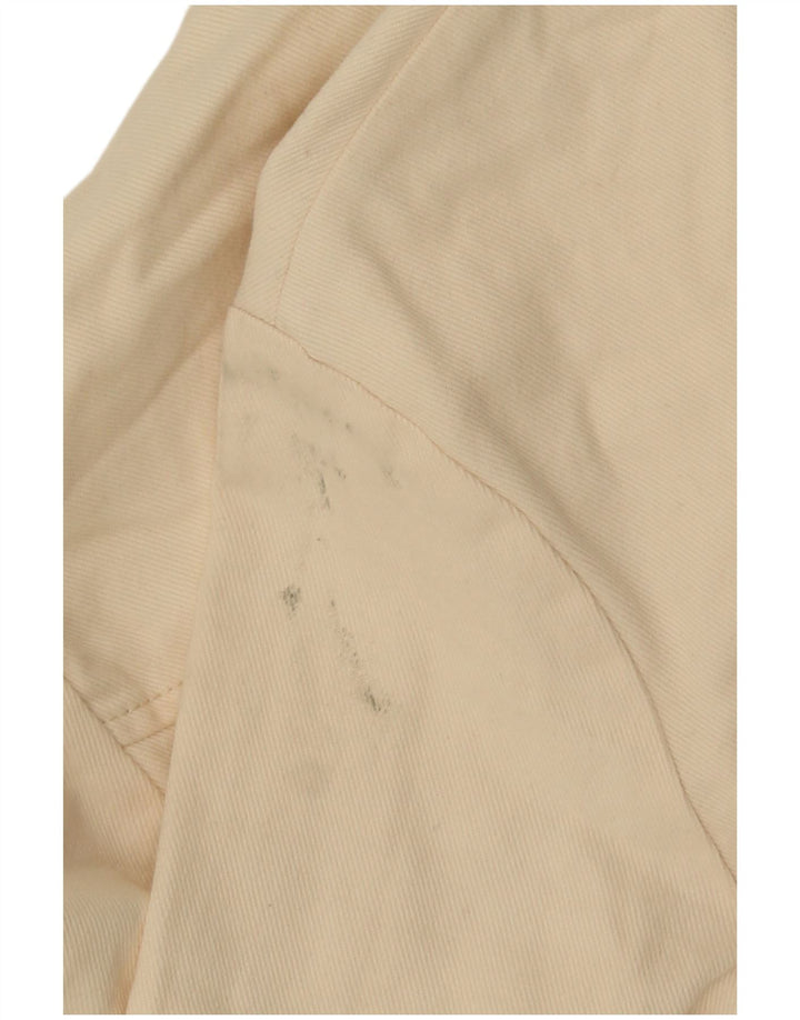 Zara Womens Crop Bomber Jacket UK 10 Pequeno Off White