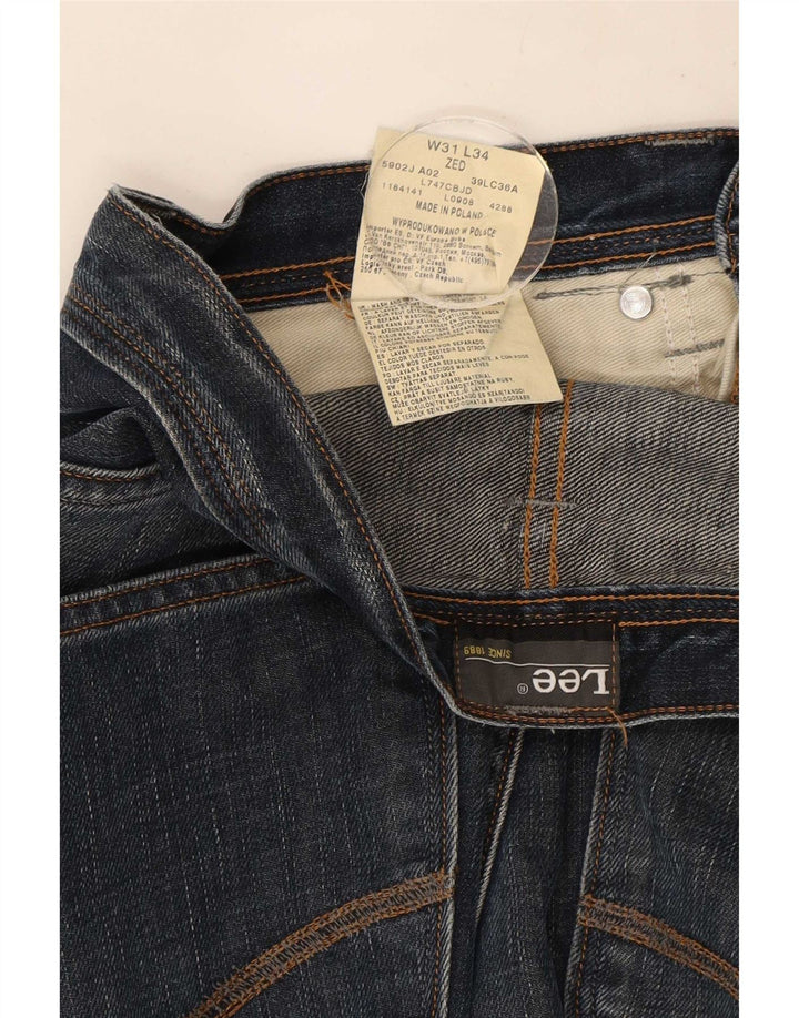 Lee Mens Zed Straight Jeans W31 L34 Azul Algodão