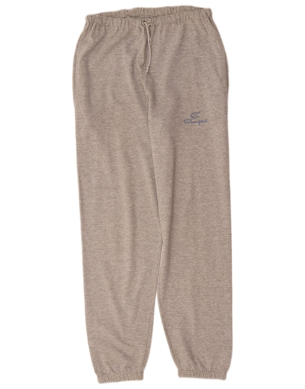 Calça de treino masculina Champion Joggers grande algodão manchado cinza