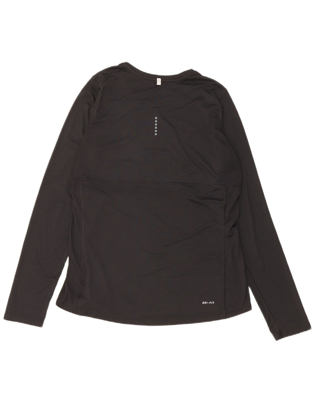 Top Nike Dri Fit Feminino Manga Longa UK 14 Grande Preto
