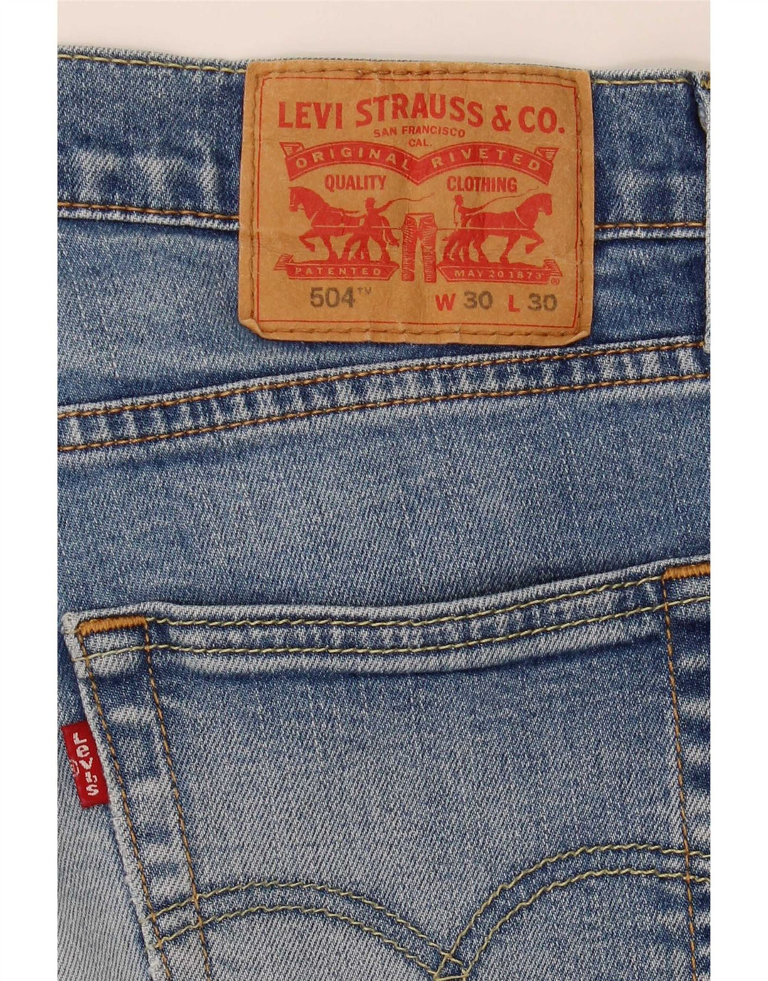Shorts jeans masculino Levi's 504 W30 azul médio