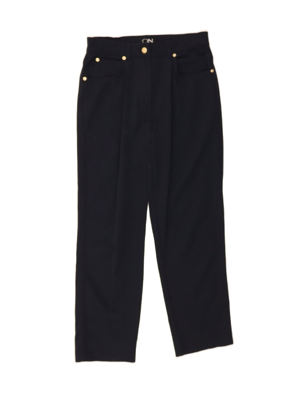 VINTAGE Womens Pegged Casual Trousers W30 L28 Black Cotton Vintage Vintage and Second-Hand Vintage from Messina Hembry 