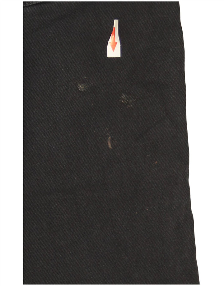 Jeans retos femininos Levi's W27 L32 algodão preto