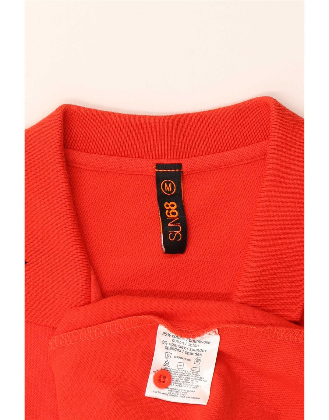 Vestido polo feminino Sun68 Reino Unido 12 algodão vermelho médio