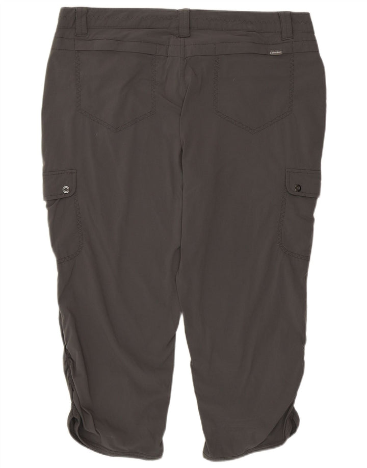 Calça cargo feminina Eddie Bauer US 14 XL W36 L20 cinza nylon