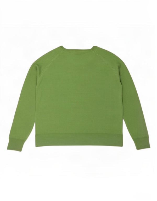 Zara Womens Boat Neck Jumper Sweater UK 14 Medium Green