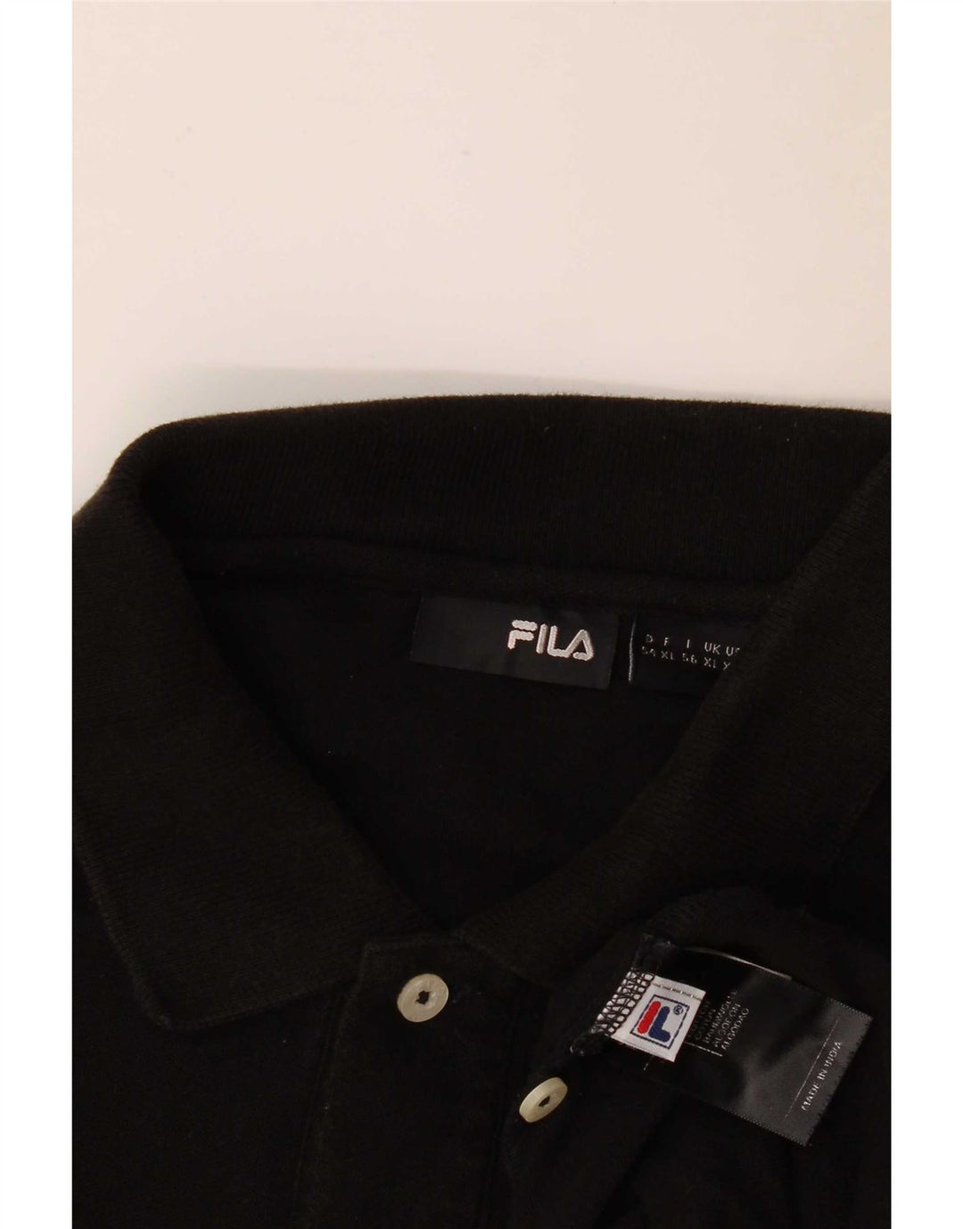 Camisa Polo Masculina Fila XL Algodão Preto