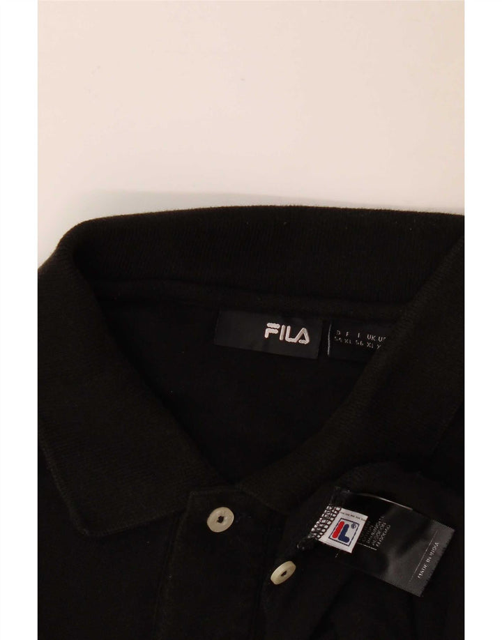 Camisa Polo Masculina Fila XL Algodão Preto