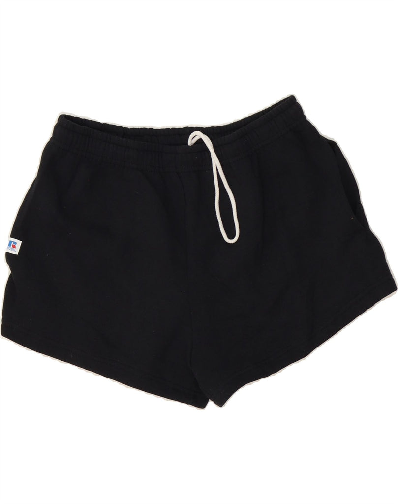 RUSSELL ATHLETIC Womens Sport Shorts UK 14 Large  Black Cotton Vintage Russell Athletic and Second-Hand Russell Athletic from Messina Hembry 