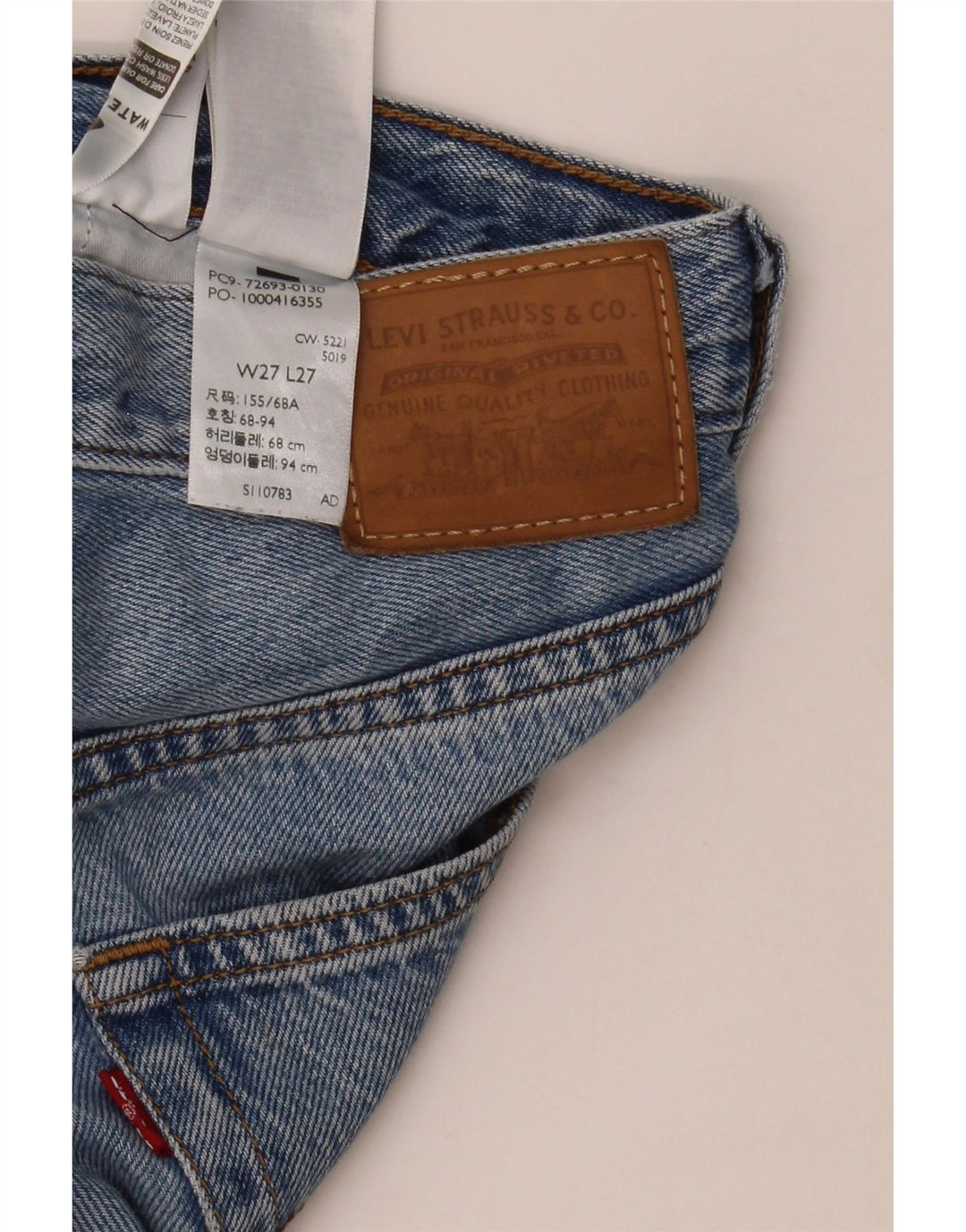 Jeans feminino Levi'S Ribcage Straight W27 L27 Azul Algodão