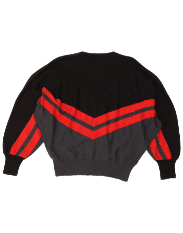 Suéter feminino Mazzonetto com gola redonda IT 48 XL preto colorblock