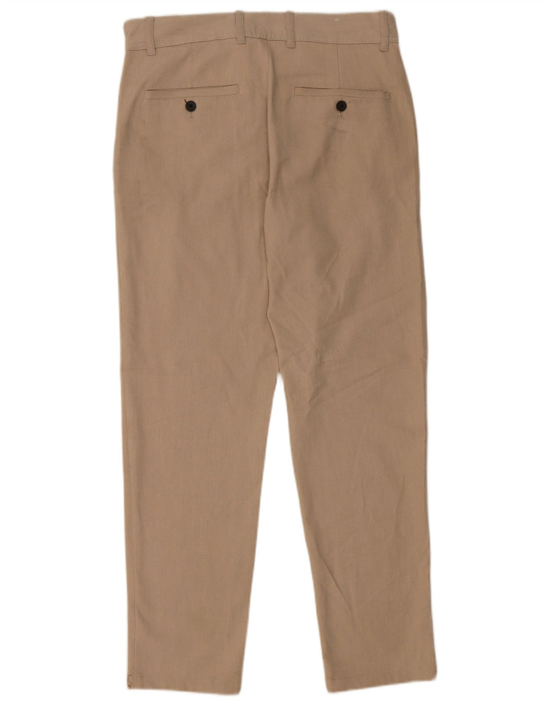 Zara Mens Slim Chino Calças EU 38 Pequeno W30 L28 Poliéster Bege