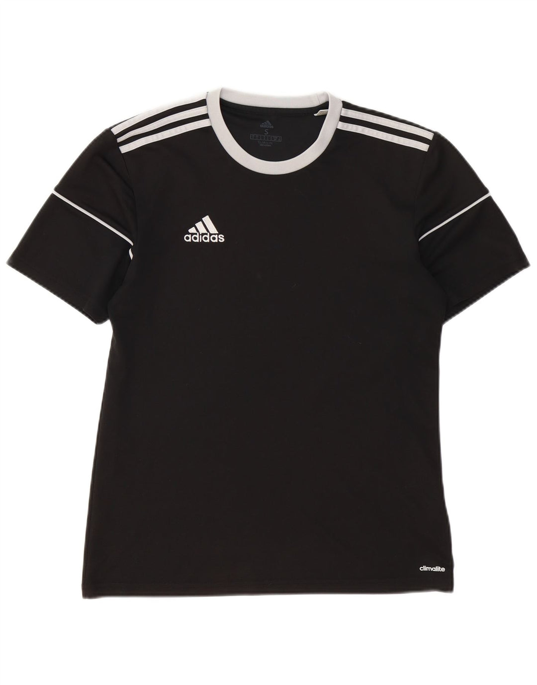 ADIDAS Mens Climalite T-Shirt Top Pequeno Poliéster Preto