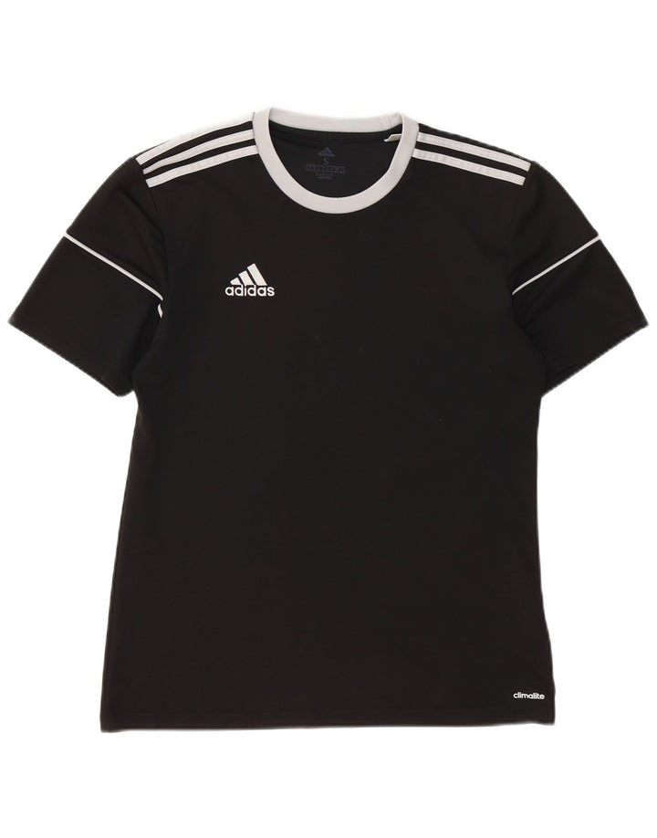 ADIDAS Mens Climalite T-Shirt Top Pequeno Poliéster Preto