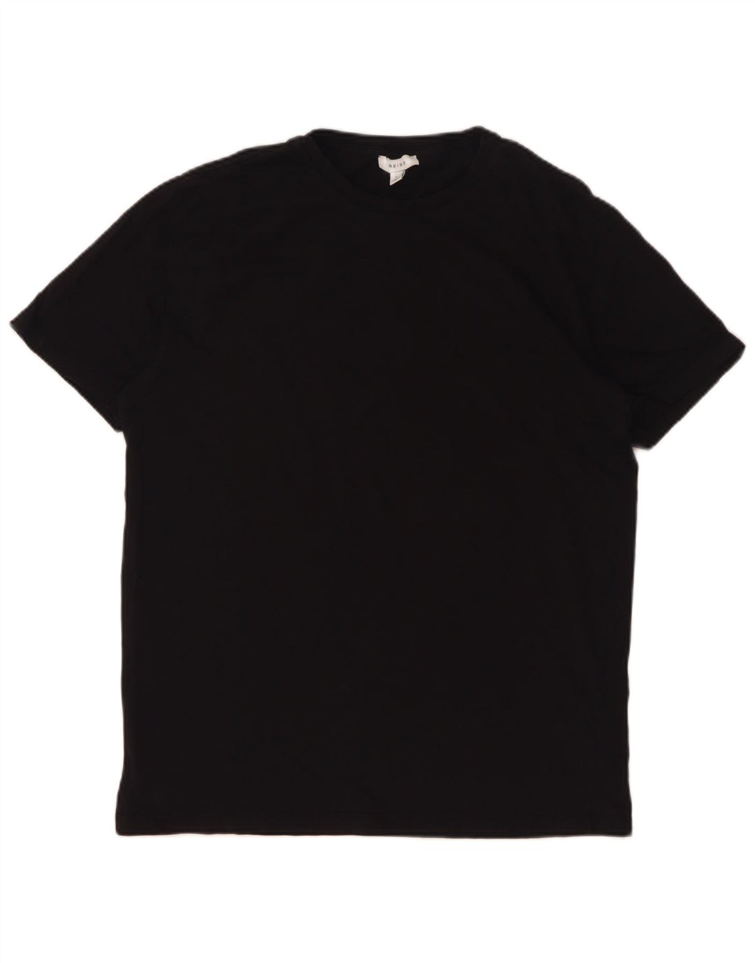 Camiseta masculina Reiss Top grande de algodão preto