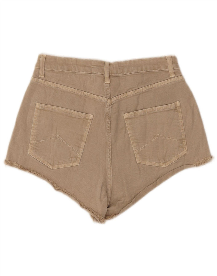 Shorts jeans feminino Carrera IT 42 médio W29 algodão bege