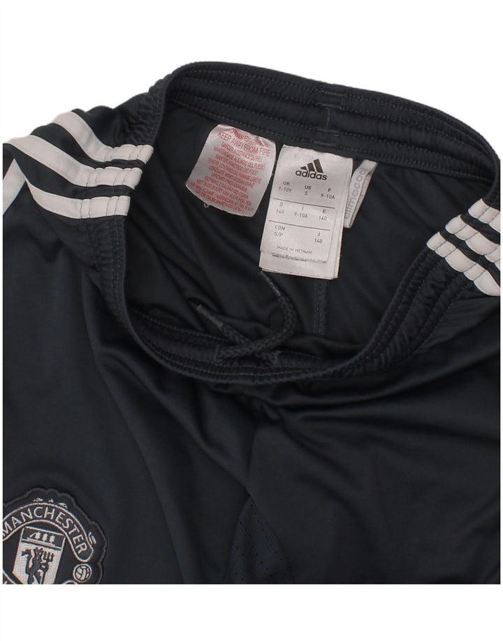 ADIDAS Garotos Manchester United Sport Shorts 9-10 Anos Cinza Poliéster