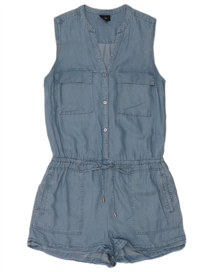 Macacão feminino Mossimo sem mangas UK 12 Lyocell azul médio