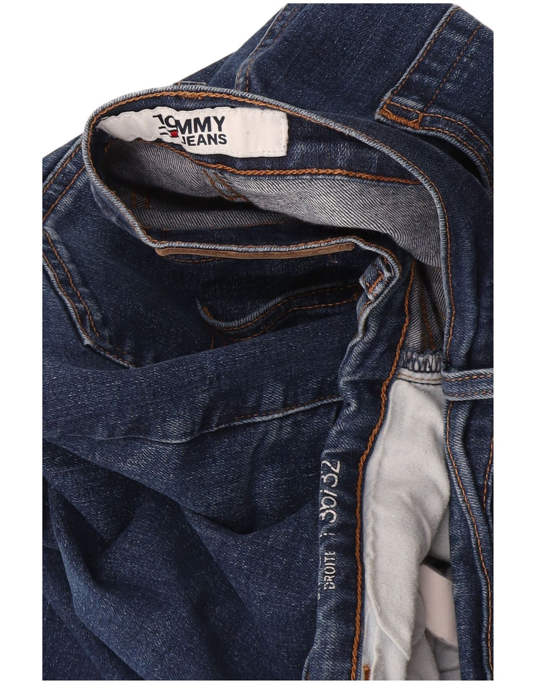 Tommy Hilfiger Masculino Droite Slim Jeans W36 L32 Azul