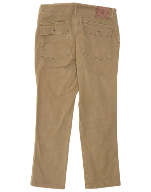 Calça cargo slim masculina Marina Militare IT 48 médio W30 L29 algodão cáqui
